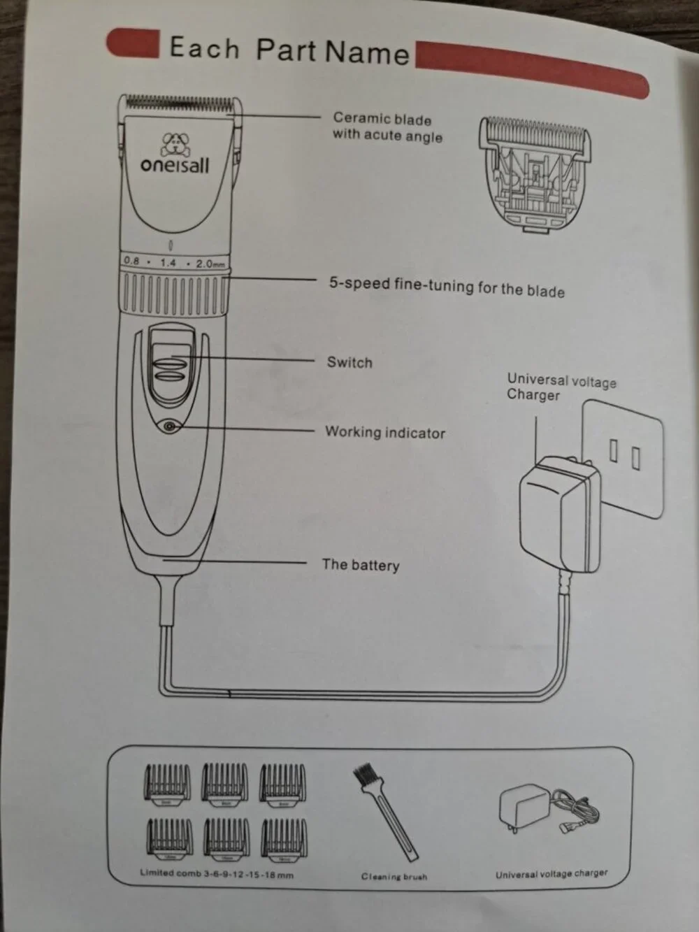 Pet Electric Clipper One Is All Dog and Cat Professional Clipper